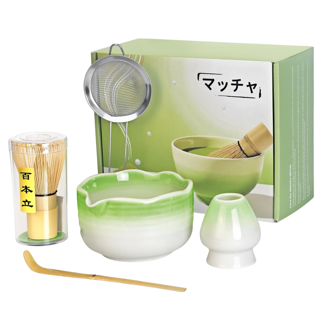 5-Piece CL FUN Matcha Whisk Set (Green)