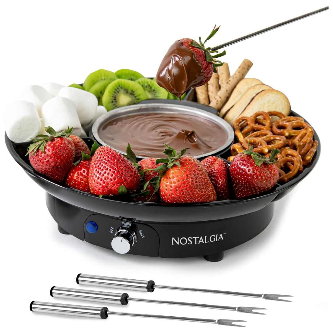 Nostalgia 10-Ounce Electric Fondue Party Set
