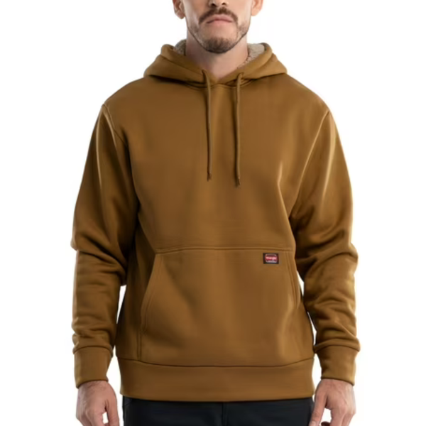 Wrangler Workwear Men's Relaxed Pullover Hoodie w/Faux Shearling Lining