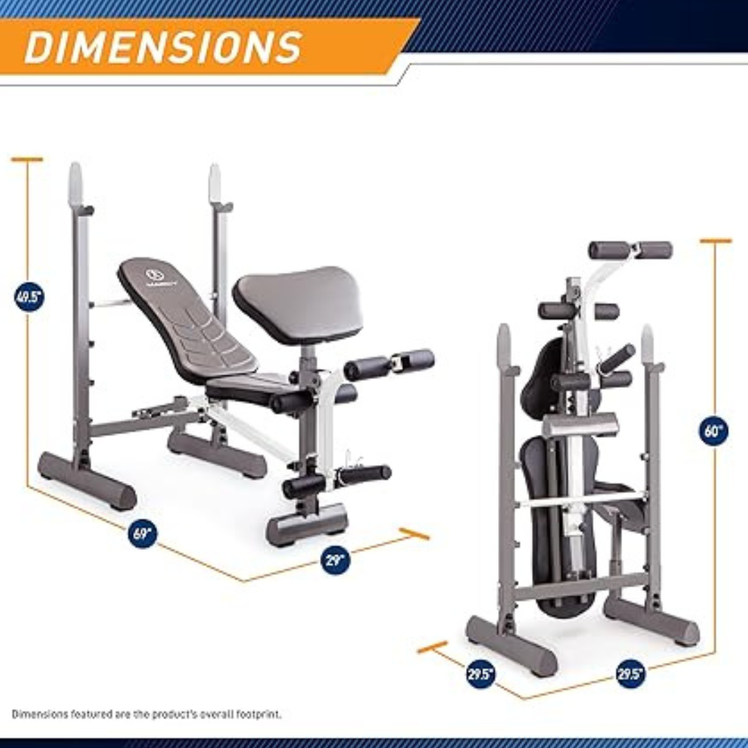 Marcy Folding Standard Incline Weight Bench (MWB-20100)