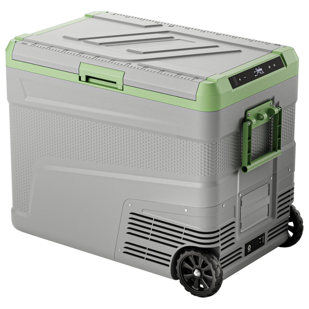 Ekojuce Portable 58-Quart 12 Volt Refrigerator with Wheels