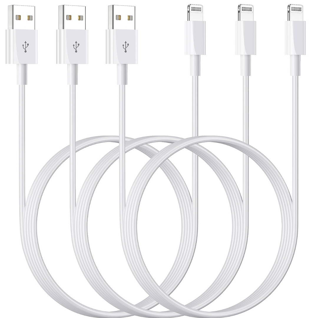 3-Pack 3ft MFi Certified USB to Lightning Apple Cable
