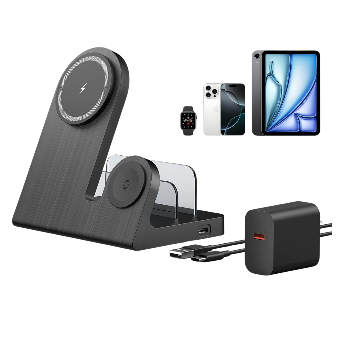 3-in-1 MagSafe 18W Wireless Charging Station