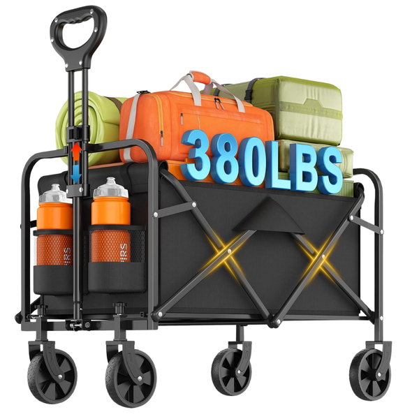 380lbs Collapsible Wagon Cart With All-Terrain Wheels