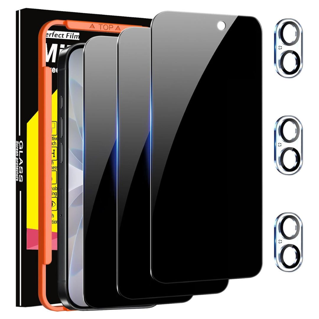 3-Pack Milomdoi Privacy Screen Protector For iPhone 17