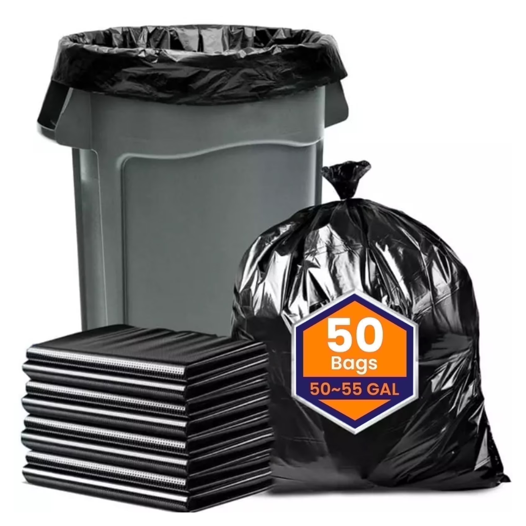 50-Count 50-55 Gallon Heavy Duty Trash Bags