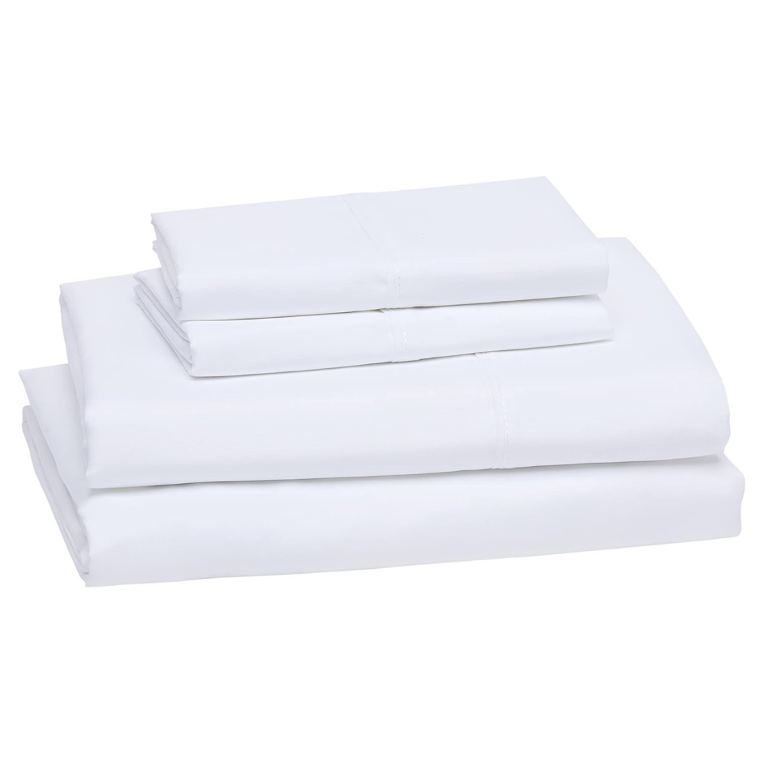 Amazon Basics 4-Piece Bed Sheet Set With 14" Deep Pockets