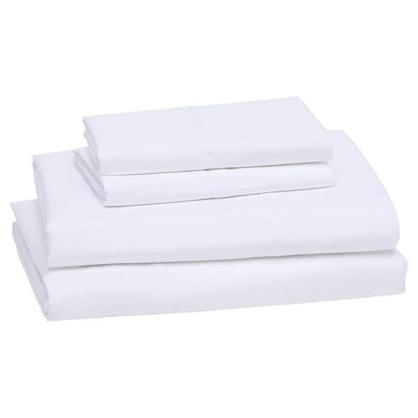 Amazon Basics 4-Piece Bed Sheet Set With 14" Deep Pockets