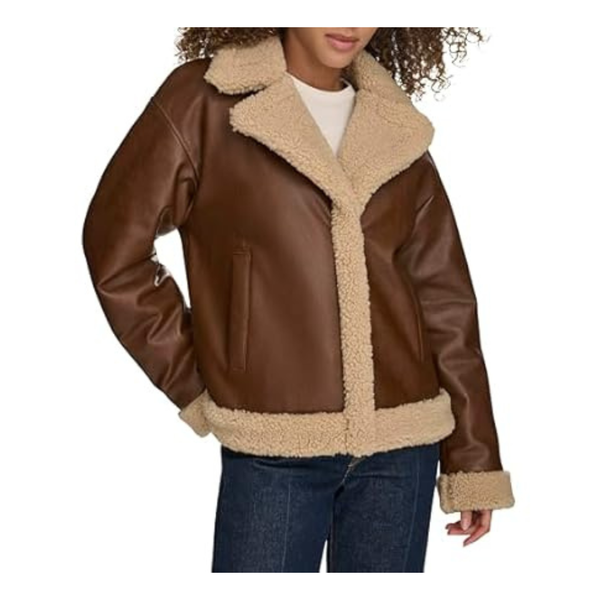 Levi's Women's Faux Leather Sherpa Lined Moto Jacket