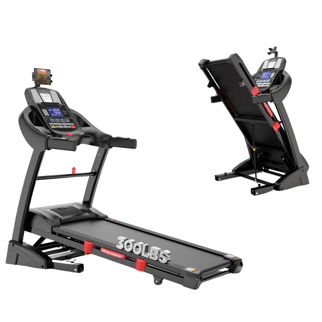 Famistar Portable Foldable 5.1HP Treadmill, 300 LB Capacity