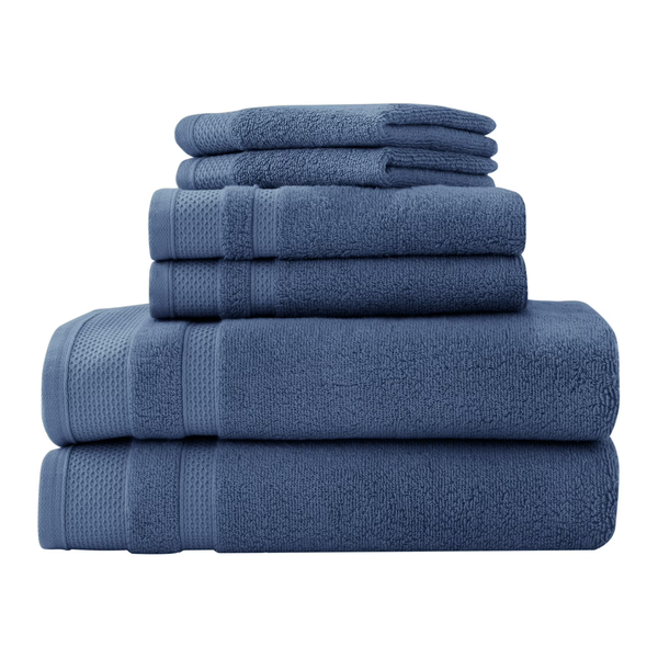 6-Piece Hotel Style Luxury 100% U.S. Cotton Bath Set (4 Colors)