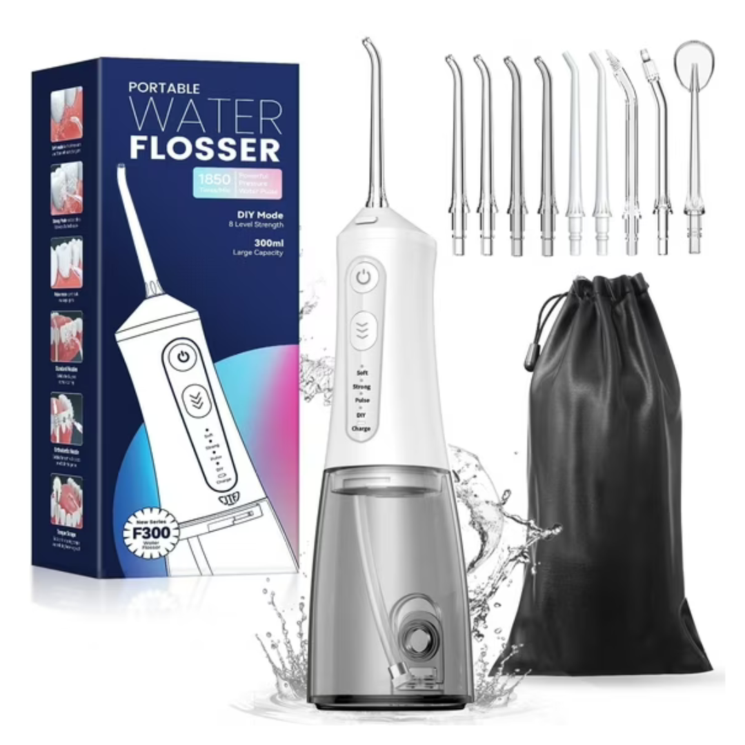 JTF Cordless Water Flosser Dental Teeth Cleaner With 9 Jet Tips (Various)
