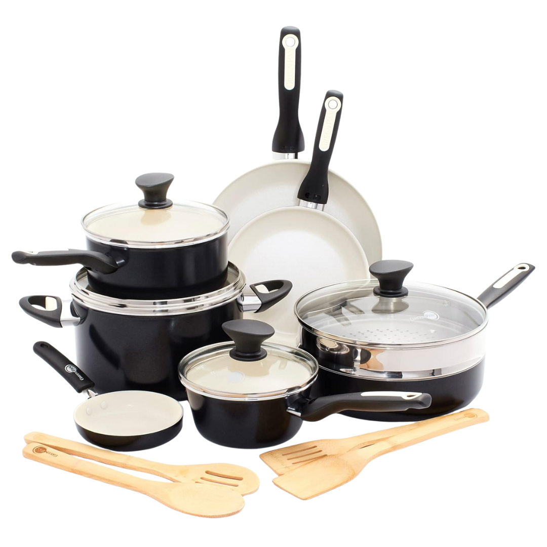 GreenPan Rio 16 Piece Hard Anodized Cookware Set