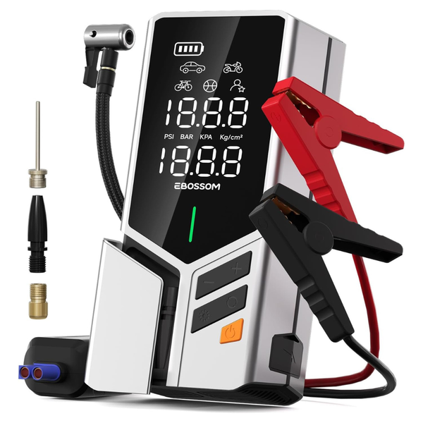 150 PSI Portable Car Jump Starter With Air Compressor