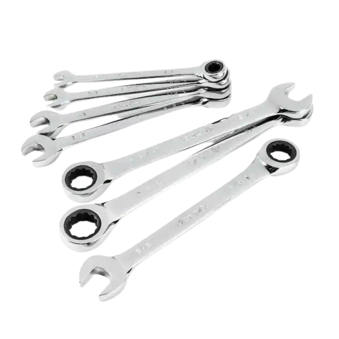 7-Piece Husky Ratcheting SAE Combination Wrench Set