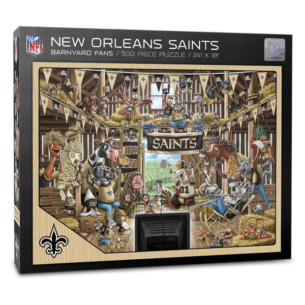 500-Piece 18" x 24" YouTheFan NFL New Orleans Saints Barnyard Fans Puzzle