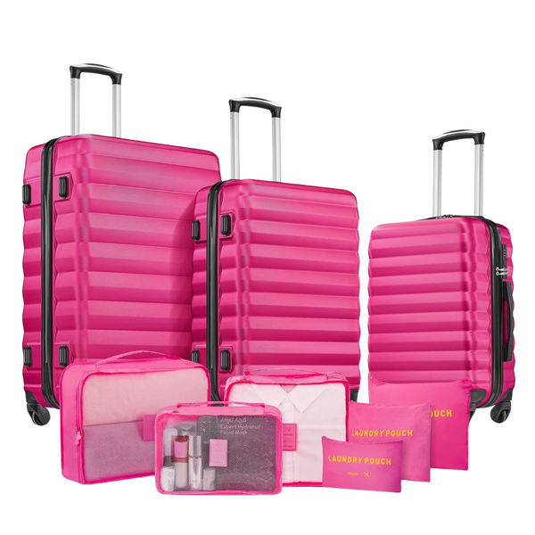 9-Piece Gowill Hard Shell 20''/24''/28" Suitcases Luggage Set (Various)