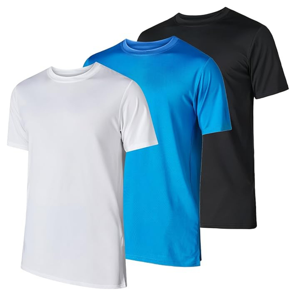 3-Pack Ultra Performance Men's Dry Fit Short Sleeve T-Shirts