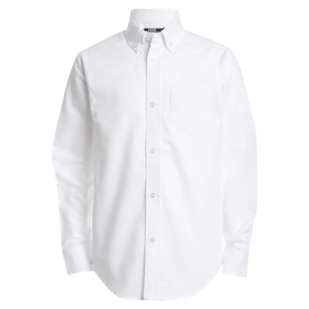 Mens Long Sleeve Solid Button-down Shirts With Chest Pocket