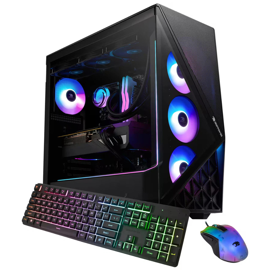 iBUYPOWER Slate Gaming Desktop (Ryzen 7 9800X3D / 32GB RAM / 2TB SSD / 16GB RX 9070XT)