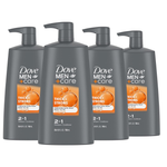 4-Pack 25.4-Oz Dove Men + Care 2-In-1 Shampoo & Conditioner (Thick + Strong)