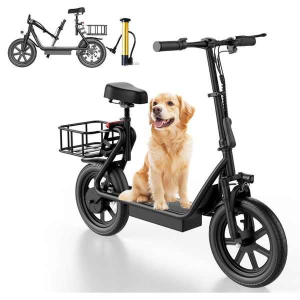 Electric 14'' Pneumatic Tires 500W Scooter with 27-Mile Range