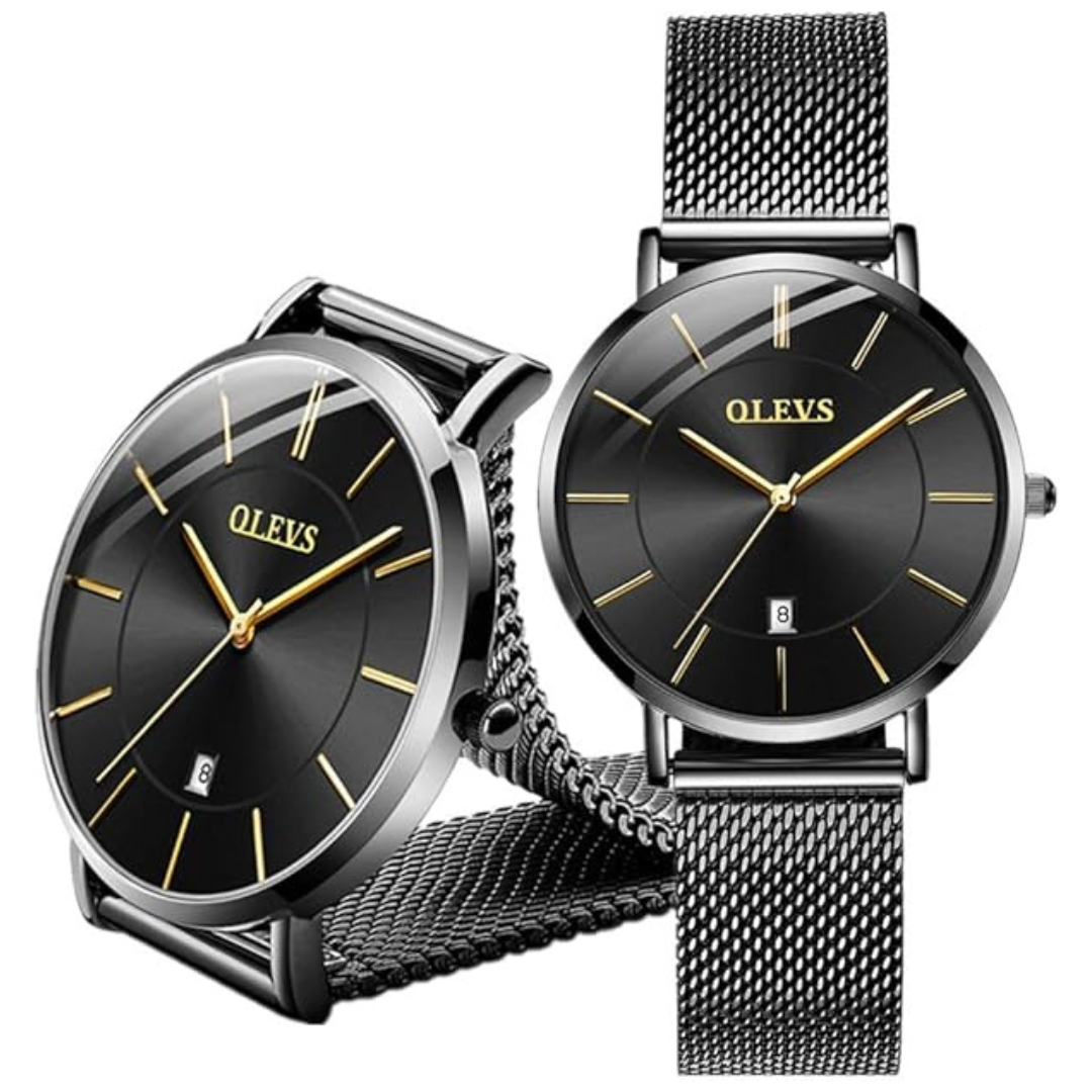 Olevs Womens Gold Minimalist Watch with Date