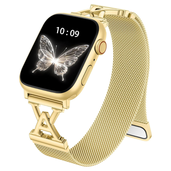 Stainless Steel Gold Metal Apple Watch Bands (Various)