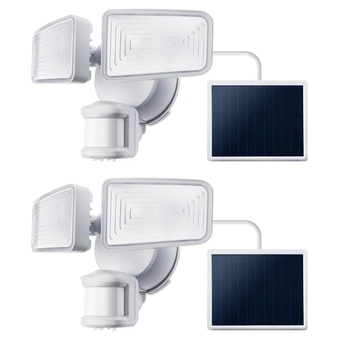 2-Pack Home Zone Security Outdoor Solar Floodlights