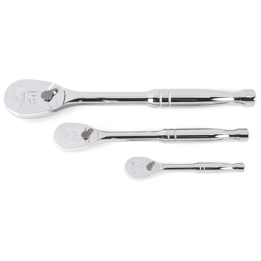 3-Piece Gearwrench 1/4", 3/8" & 1/2" Drive 84 Tooth Teardrop Ratchet Set