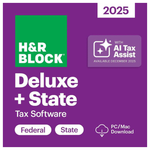 H&R Block Tax Software Deluxe + State 2025 PC/Mac [Download]