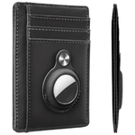 Men's Leather Slim Minimalist Front Pocket Air Tag Wallet (6 Colors)