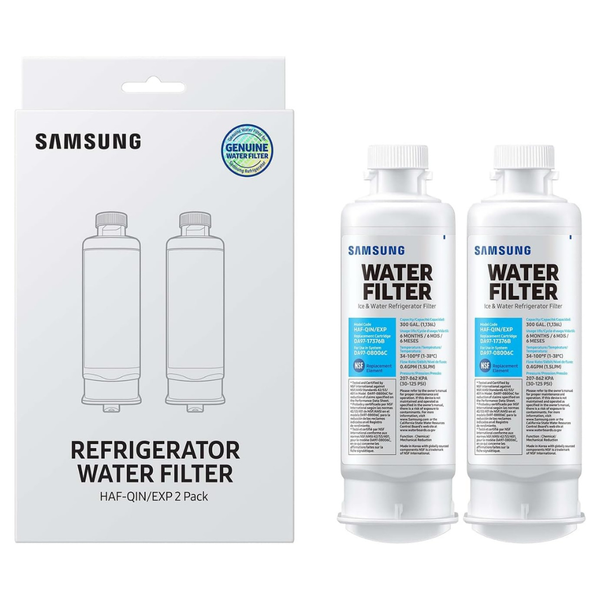 2-Pack Samsung Genuine Refrigerator Water / Ice Filters (HAF-QIN-2P)