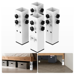 4-Pack Foroiron Dorm 2.39" Diameter Metal Bed Riser