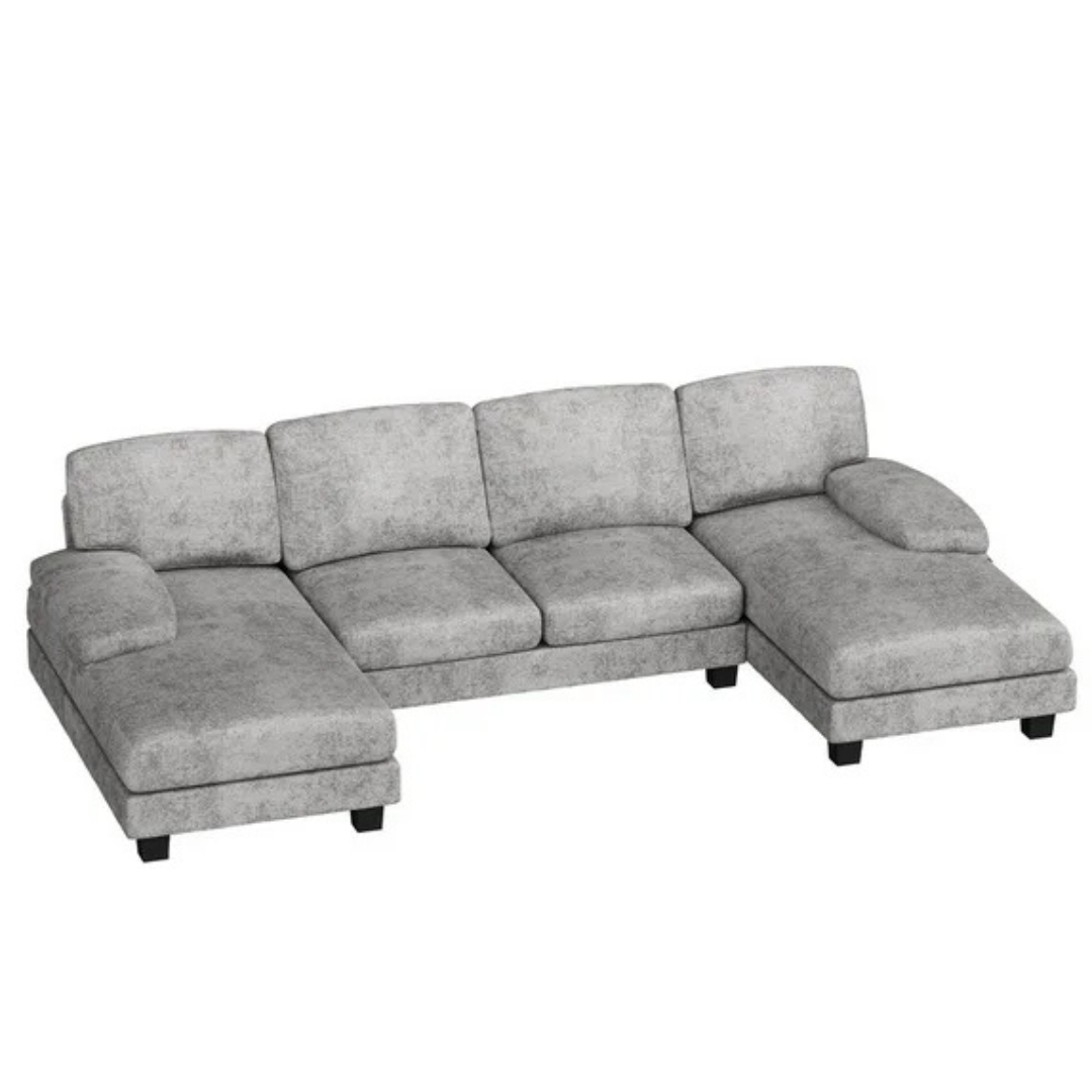 Homall Modern U-Shape 6 Seat Sectional Sofa With Chaise