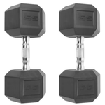 2-Pack CAP Barbell 55lb Coated Hex Dumbbell, Single