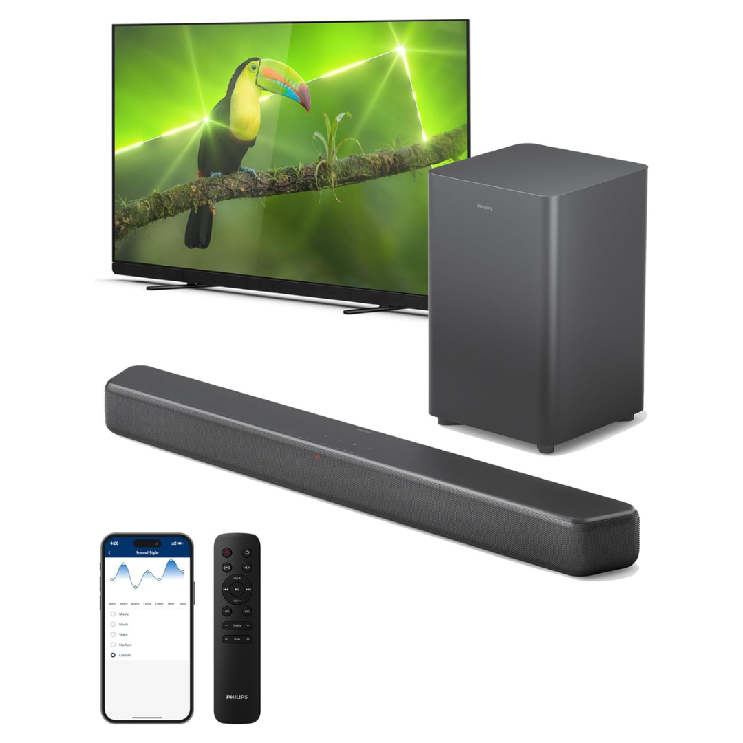PHILIPS B5309 2.1-Channel Sound Bar With Wireless Subwoofer