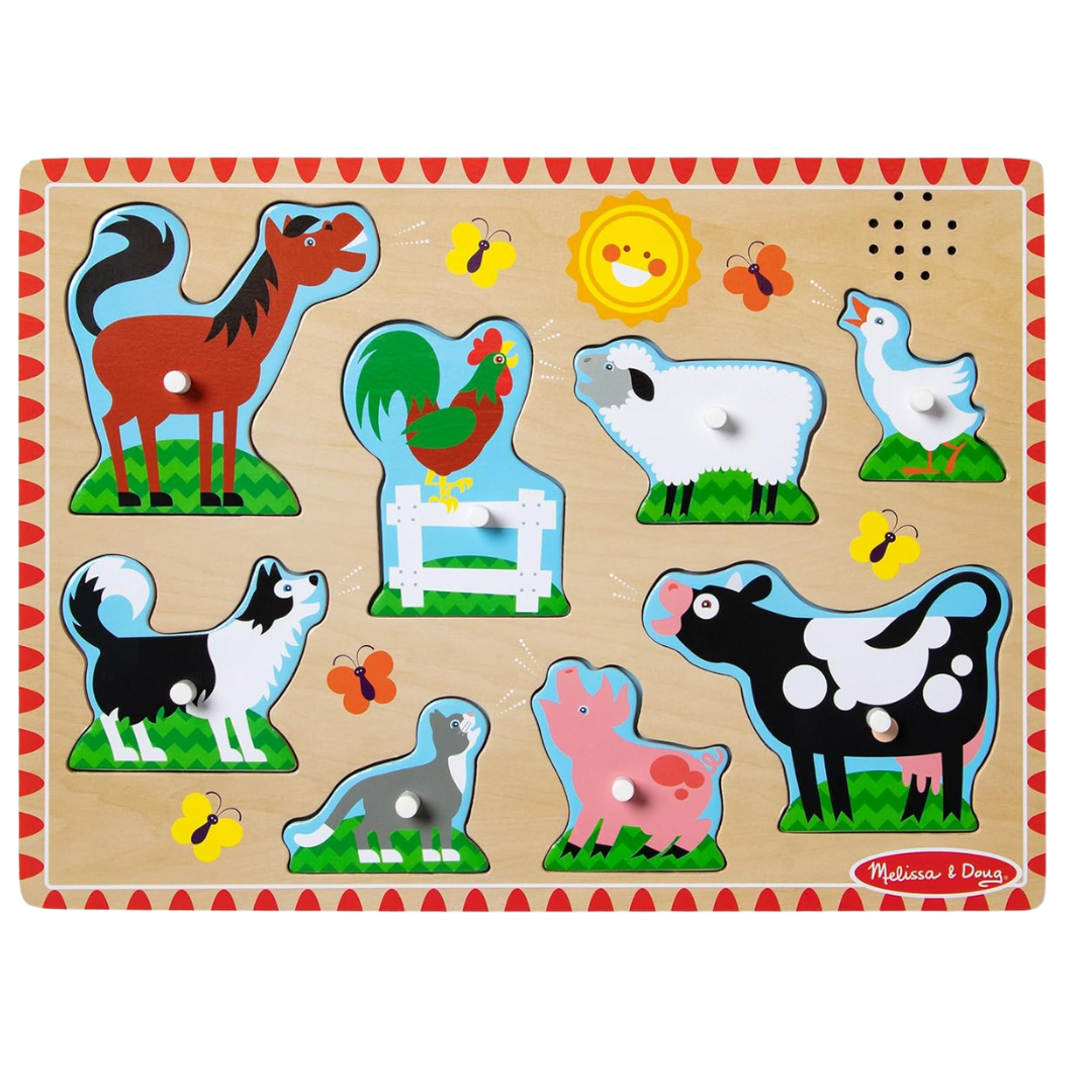 8-Pieces Melissa & Doug Farm Animals Sound Puzzle