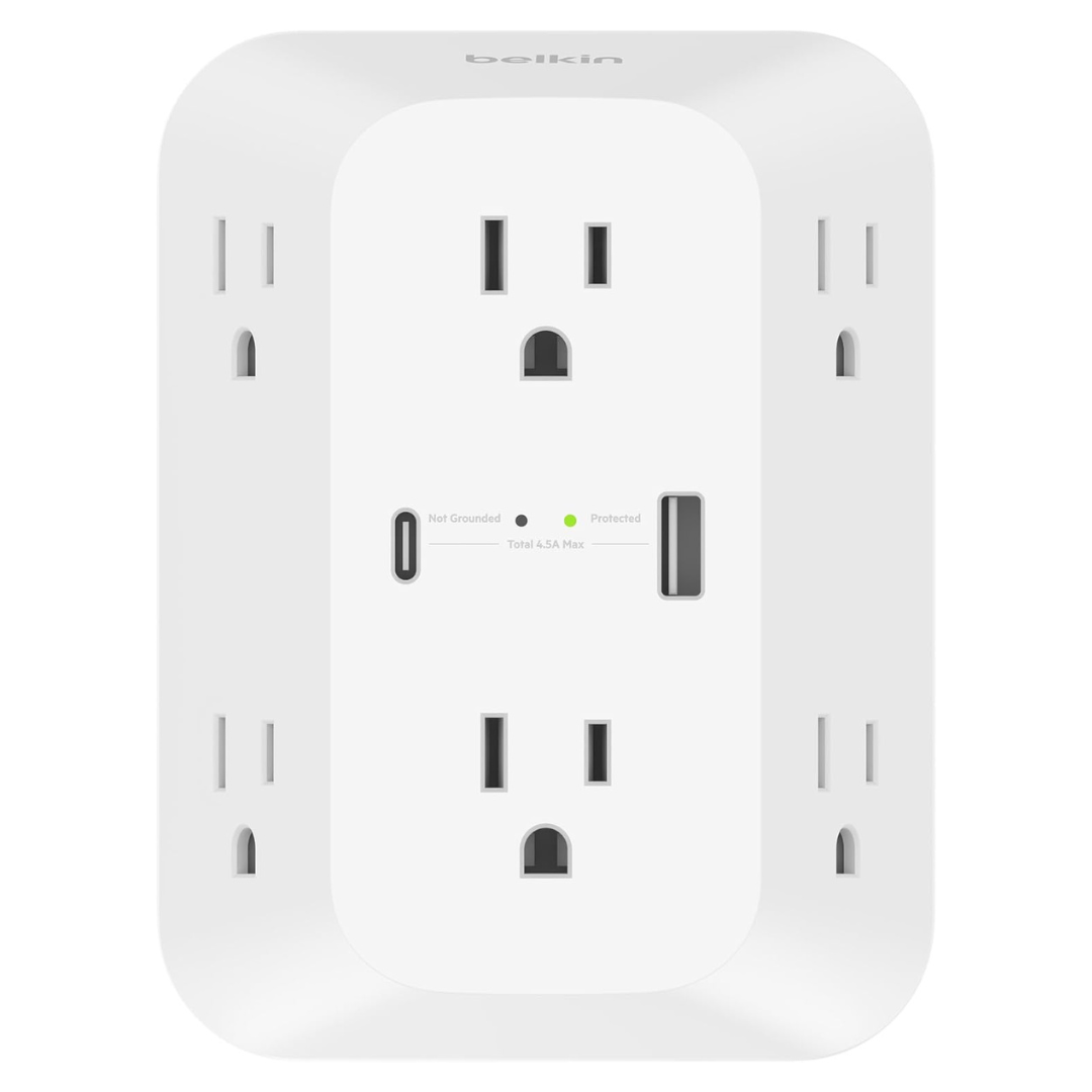 Belkin 6-Outlet Surge Protector Power Strip W/ USB-A And USB-C PD [Used - Like New]