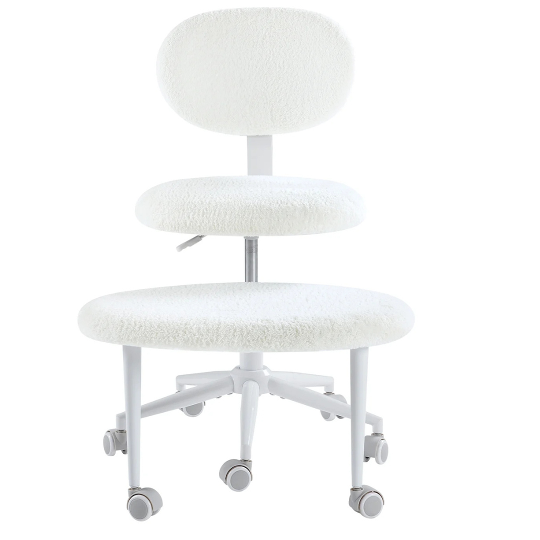 Pinmoco Fleece Fabric Ergonomic Cross Legged Swivel Chair (4 colors)