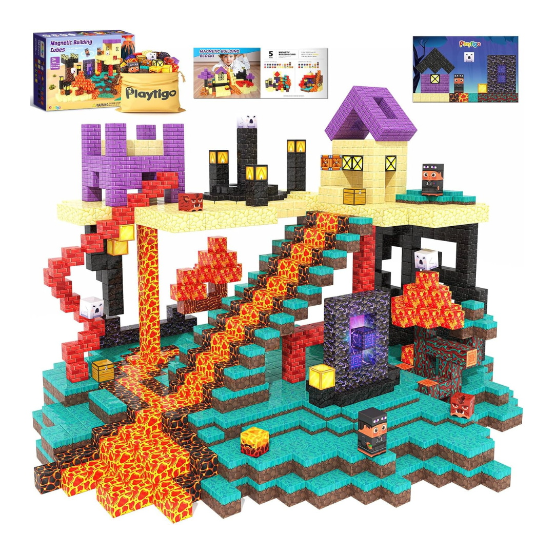 154-Piece Build Mine Magnetic Blocks World Cube Toys (Various)