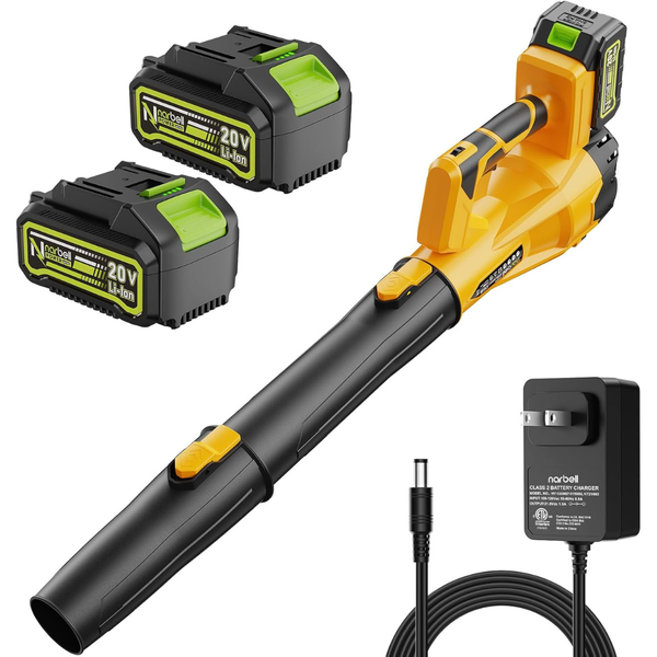 Narbell 20V Cordless Electric Leaf Blower w/ Batteries & Charger