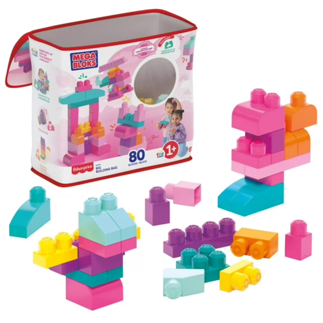 80-Piece Mega Bloks First Builders Toddler Blocks Toys Set