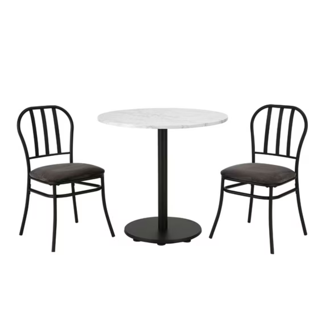 Mainstays 3-Piece Marble Table Top Indoor Dining Bistro Set