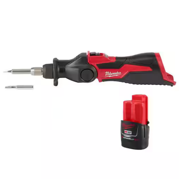 Milwaukee M12 12V Lithium-Ion Cordless Soldering Iron w/2.0Ah Battery