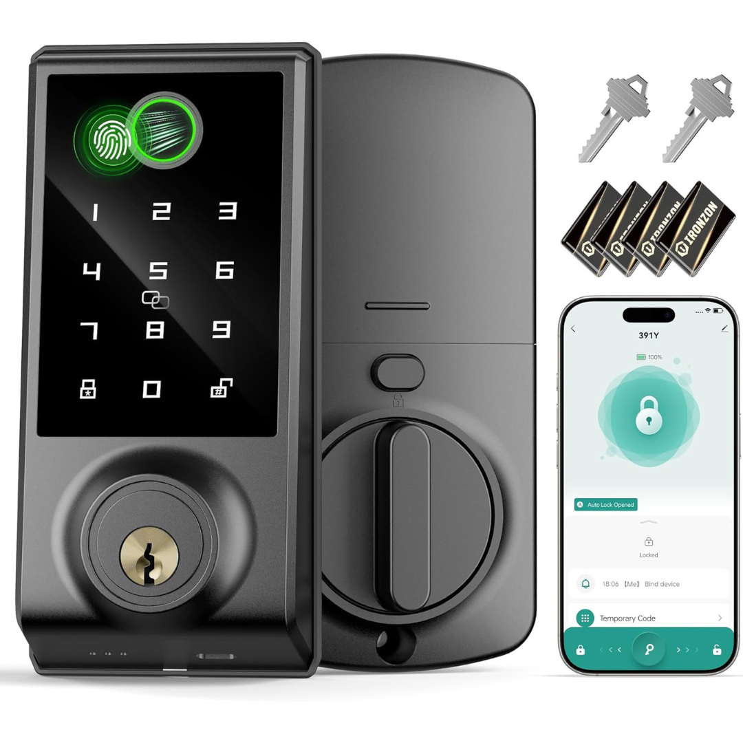 5-in-1 Keyless Entry Fingerprint Smart Door Lock