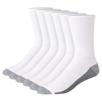 6-Pairs Hanes Men's Max Cushioned Crew Socks