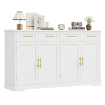 Homfa Modern Buffet Cabinet With 4 Drawers And 4 Doors
