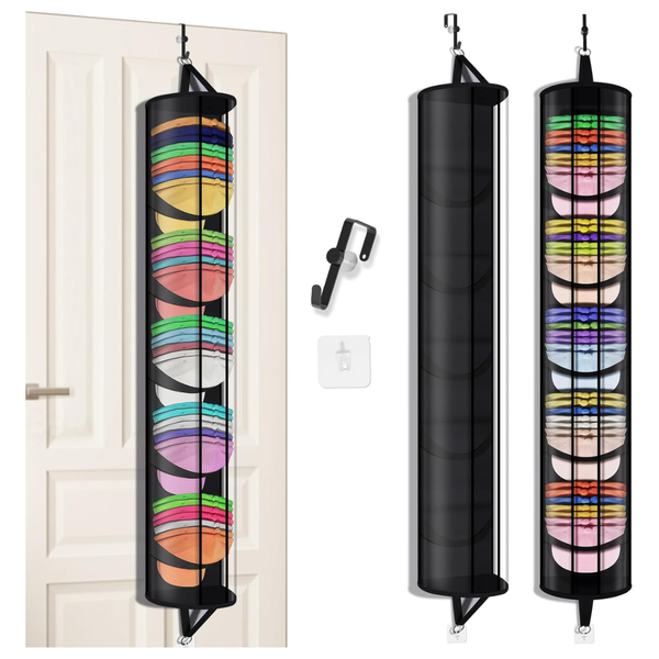 Anti Drop Over Door Hat Organizer With Hooks