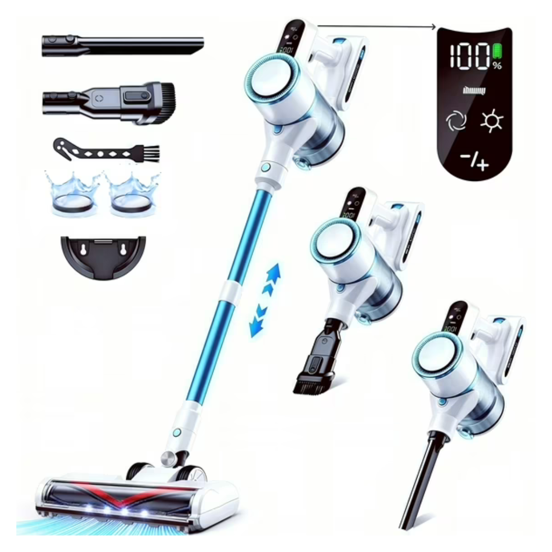 Lazyswan 250W 23KPa Stick LED Touch Screen Cordless Vacuum